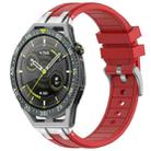 For Huawei Watch GT3 SE 22mm Quick Release Silver Buckle Royal Silicone Watch Band(Red) - 1