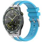 For Huawei Watch GT3 SE 22mm Quick Release Silver Buckle Royal Silicone Watch Band(Sky Blue) - 1