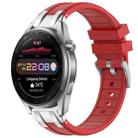 For Huawei Watch3 Pro New 22mm Quick Release Silver Buckle Royal Silicone Watch Band(Red) - 1