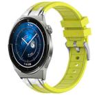 For Huawei Watch GT3 Pro 46mm 22mm Quick Release Silver Buckle Royal Silicone Watch Band(Vital Yellow) - 1