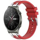 For Huawei Watch GT2 Pro 22mm Quick Release Silver Buckle Royal Silicone Watch Band(Red) - 1