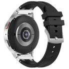 For Honor Watch 4 Pro 22mm Quick Release Silver Buckle Royal Silicone Watch Band(Black) - 2