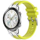 For Honor Watch GS 3i 22mm Quick Release Silver Buckle Royal Silicone Watch Band(Vital Yellow) - 1