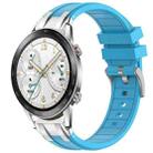 For Honor Watch GS 3i 22mm Quick Release Silver Buckle Royal Silicone Watch Band(Sky Blue) - 1