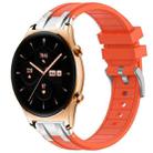 For Honor Watch GS 3 22mm Quick Release Silver Buckle Royal Silicone Watch Band(Orange) - 1