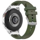 For Honor Watch GS 3 22mm Quick Release Silver Buckle Royal Silicone Watch Band(Olive Green) - 2