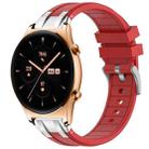 For Honor Watch GS 3 22mm Quick Release Silver Buckle Royal Silicone Watch Band(Red) - 1