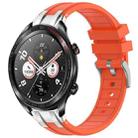 For Honor Watch Dream 22mm Quick Release Silver Buckle Royal Silicone Watch Band(Orange) - 1