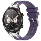 For Honor Watch Dream 22mm Quick Release Silver Buckle Royal Silicone Watch Band(Purple) - 1