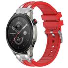 For Amazfit Watch GTR 4 22mm Quick Release Silver Buckle Royal Silicone Watch Band(Red) - 1