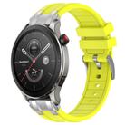 For Amazfit Watch GTR 4 22mm Quick Release Silver Buckle Royal Silicone Watch Band(Vital Yellow) - 1