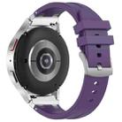 For Amazfit Watch GTR 3 22mm Quick Release Silver Buckle Royal Silicone Watch Band(Purple) - 2