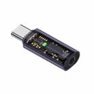Type-C to 3.5mm Headphone Plug Conversion Adapter For iPhone 15 Audio DAC Decoding(Purple) - 1