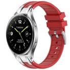 For Xiaomi Watch 2 22mm Quick Release Silver Buckle Royal Silicone Watch Band(Red) - 1