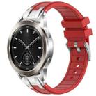 For Xiaomi Watch S3 22mm Quick Release Silver Buckle Royal Silicone Watch Band(Red) - 1