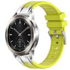 For Xiaomi Watch S3 22mm Quick Release Silver Buckle Royal Silicone Watch Band(Vital Yellow) - 1