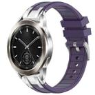 For Xiaomi Watch S3 22mm Quick Release Silver Buckle Royal Silicone Watch Band(Purple) - 1