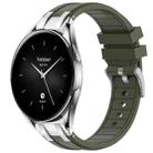 For Xiaomi Watch S2 22mm Quick Release Silver Buckle Royal Silicone Watch Band(Olive Green) - 1