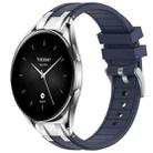 For Xiaomi Watch S2 22mm Quick Release Silver Buckle Royal Silicone Watch Band(Navy Blue) - 1