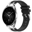 For Xiaomi Watch S2 22mm Quick Release Silver Buckle Royal Silicone Watch Band(Black) - 1