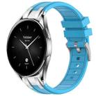 For Xiaomi Watch S2 22mm Quick Release Silver Buckle Royal Silicone Watch Band(Sky Blue) - 1