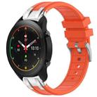 For Xiaomi Watch S1 Pro 22mm Quick Release Silver Buckle Royal Silicone Watch Band(Orange) - 1