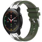 For Xiaomi Watch S1 Pro 22mm Quick Release Silver Buckle Royal Silicone Watch Band(Olive Green) - 1