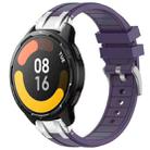 For Xiaomi Watch S1 Active 22mm Quick Release Silver Buckle Royal Silicone Watch Band(Purple) - 1