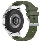 For Xiaomi Watch S1 22mm Quick Release Silver Buckle Royal Silicone Watch Band(Olive Green) - 2