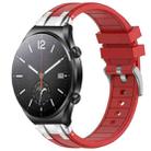 For Xiaomi Watch S1 22mm Quick Release Silver Buckle Royal Silicone Watch Band(Red) - 1