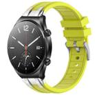 For Xiaomi Watch S1 22mm Quick Release Silver Buckle Royal Silicone Watch Band(Vital Yellow) - 1