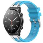 For Xiaomi Watch S1 22mm Quick Release Silver Buckle Royal Silicone Watch Band(Sky Blue) - 1