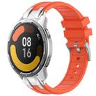 For Xiaomi Watch Color 2 22mm Quick Release Silver Buckle Royal Silicone Watch Band(Orange) - 1