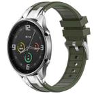 For Xiaomi Watch Color 22mm Quick Release Silver Buckle Royal Silicone Watch Band(Olive Green) - 1