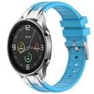 For Xiaomi Watch Color 22mm Quick Release Silver Buckle Royal Silicone Watch Band(Sky Blue) - 1