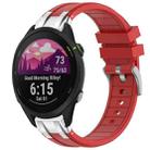 For Garmin Forerunner 255 Music 22mm Quick Release Silver Buckle Royal Silicone Watch Band(Red) - 1