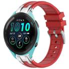 For Garmin Forerunner 265 22mm Quick Release Silver Buckle Royal Silicone Watch Band(Red) - 1