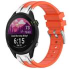 For Garmin Forerunner 255 22mm Quick Release Silver Buckle Royal Silicone Watch Band(Orange) - 1