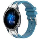 For Garmin Venu 2 22mm Quick Release Silver Buckle Royal Silicone Watch Band(Sea Blue) - 1