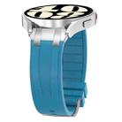 For Garmin Venu 2 22mm Quick Release Silver Buckle Royal Silicone Watch Band(Sea Blue) - 3