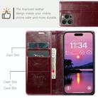 For iPhone 16 Pro Max CaseMe 003 Crazy Horse Texture Flip Leather Phone Case(Red) - 3