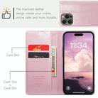 For iPhone 16 Pro Max CaseMe 003 Crazy Horse Texture Flip Leather Phone Case(Pink) - 3