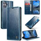 For iPhone 16 CaseMe 003 Crazy Horse Texture Flip Leather Phone Case(Blue) - 1