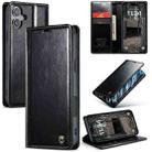 For iPhone 16 CaseMe 003 Crazy Horse Texture Flip Leather Phone Case(Black) - 1