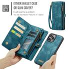 For iPhone 16 Pro Max CaseMe 008 Detachable Multifunctional Leather Phone Case(Blue) - 3