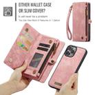 For iPhone 16 Pro Max CaseMe 008 Detachable Multifunctional Leather Phone Case(Pink) - 3