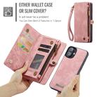 For iPhone 16 Plus CaseMe 008 Detachable Multifunctional Leather Phone Case(Pink) - 3