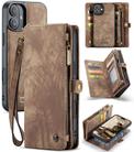 For iPhone 16 Plus CaseMe 008 Detachable Multifunctional Leather Phone Case(Brown) - 1