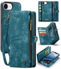 For iPhone 16e CaseMe 008 Detachable Multifunctional Leather Phone Case(Blue) - 1