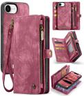 For iPhone 16e CaseMe 008 Detachable Multifunctional Leather Phone Case(Red) - 1